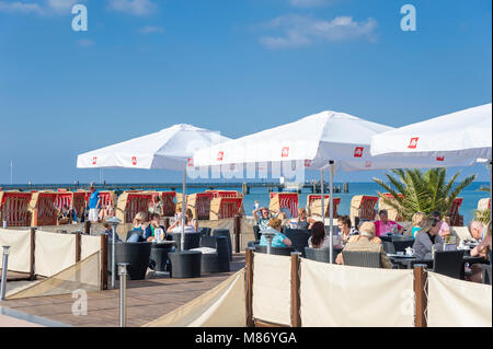 Meer Cafe, Dahme, Ostsee, Schleswig-Holstein, Deutschland, Europa Stockfoto