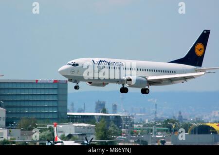 Lufthansa, Wuppertal, Boeing 737-300, 29.6.2008, VIE, Flughafen Wien Schwechat, Österreich, Europa Stockfoto