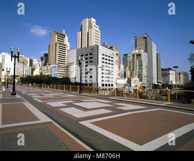 Bankboston, Banco do Brasil, Edifício do Banespa, Martinelli Gebäude, Santa Ifigênia Viadukt, Sao Paulo, Brasilien Stockfoto