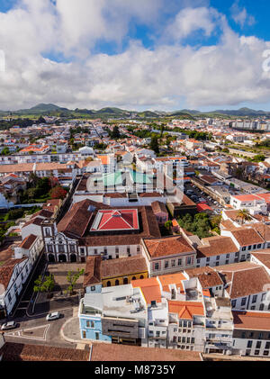 Ponta Delgada, Erhöhte Ansicht, Sao Miguel, Azoren, Portugal Stockfoto