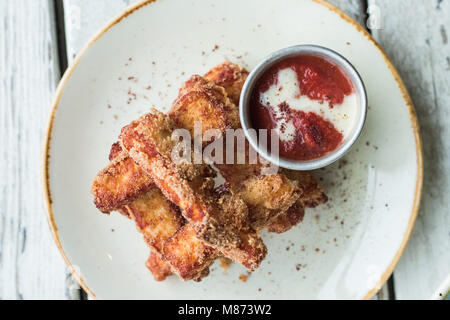 Kale chips frittierte Lebensmittel Stockfoto