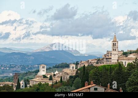 Basilika des hl. Franziskus von Assisi Perugia Umbrien Italien Stockfoto