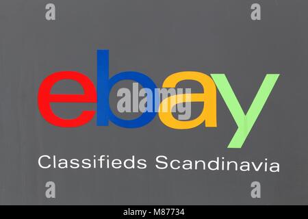 Aarhus, Dänemark - 19 August 2017: Ebay Skandinavien Logo. EBay ist eine US-amerikanische multinationale Unternehmen und e-commerce-Unternehmen Stockfoto