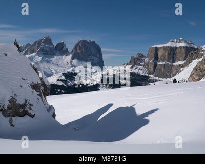 Italienische Dolomiten im Winter Stockfoto