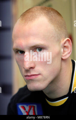 Warschau, Pommern/Ostsee/Polen - 2006/11/21: Krzysztof Diablo Wlodarczyk, professioneller Boxer in der Pressekonferenz vor dem IBF Cruiserweight Titel Kampf gegen Stev Stockfoto