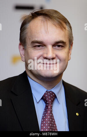 Warschau, Pommern/Ostsee/Polen - 2008/08/13: Waldemar Pawlak, Stellvertretender Premierminister von Polen und Führer der polnischen Bauernpartei PSL während ein, drücken Sie BESPRE. Stockfoto