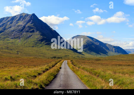 Straße nach Glen Etive und Loch Etive Schottland Stockfoto