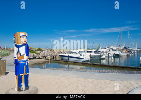 Jachthafen und Strand, Groemitz blieben, Ostsee, Schleswig-Holstein, Deutschland, Europa Stockfoto