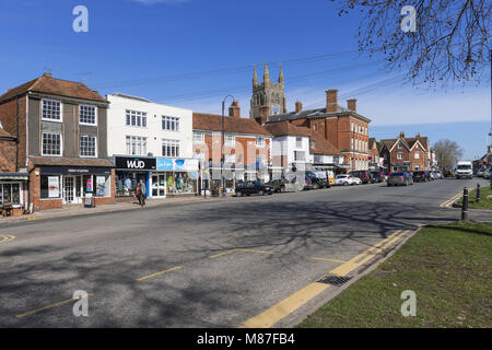 Blick auf die High Street, Kent Tenterden Stockfoto