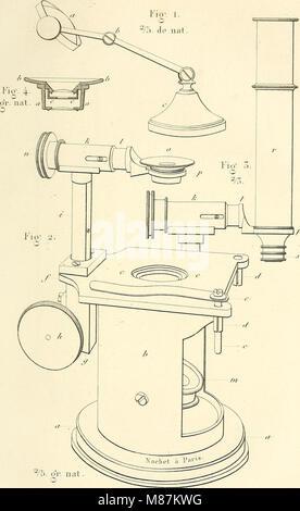 Diese französische Arbeit konzentriert sich auf den Einsatz von Mikroskopen und Injektionen in der Erforschung von Anatomie und Pathologie, einschließlich einer Klassifizierung von Grundlagenwissenschaften wie Biologie und Anatomie. Stockfoto