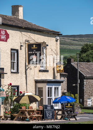 Rose und Crown Hotel Bainbridge Richmondshire North Yorkshire England Stockfoto