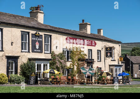 Rose und Crown Hotel Bainbridge Richmondshire North Yorkshire England Stockfoto