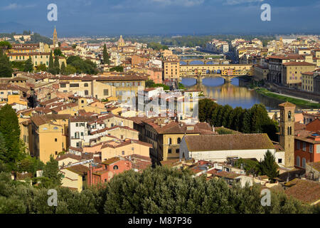 Panoramivc Blick auf Florenz in Italien. Stockfoto