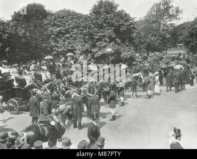 Treffen der Vier-in-Hand Coaching Club, im Hyde Park, London, England, ca. 1905 Stockfoto