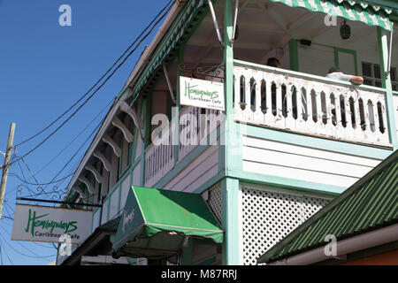 Hemingways Karibik Cafe in St. John's Antigua Stockfoto