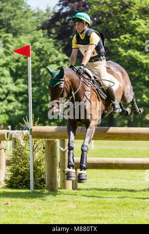 HOUGHTON, in Norfolk/ENGLAND - 27. Mai 2017: Houghton International Horse Trials 2017 einschließlich Cross Country, Dressurreiten, Springreiten und Dressur an. Stockfoto