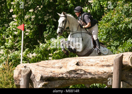 HOUGHTON, in Norfolk/ENGLAND - 27. Mai 2017: Houghton International Horse Trials 2017 einschließlich Cross Country, Dressurreiten, Springreiten und Dressur an. Stockfoto