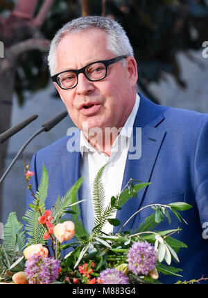 15 März 2018, Deutschland, Leipzig: Thema Karl Schloegel ist der Preis der Leipziger Buchmesse in der Kategorie Belletristik ausgezeichnet. Leipziger Buchmesse läuft vom 15. bis 18. März. Foto: Jens Kalaene/dpa-Zentralbild/dpa Stockfoto