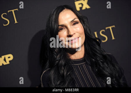 Famke Janssen an der FX Networks' 'Trust' New York Screening im Florence Gould Hall am 14. März 2018 in New York City. Stockfoto