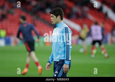 Bilbao, Spanien. 15. März, 2018. (L - R) * Hiroki Sakai * von Olympique Marseille während des Athletic Club Bilbao vs Olympique Marseille, der UEFA Europa League in San Mames Stadion in Bilbao am 15. März 2018. (© DAVID CANTIBRERA/CORDON DRÜCKEN) Credit: CORDON PRESSE/Alamy leben Nachrichten Stockfoto