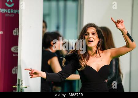 Teneriffa, Spanien. 15. März, 2018. Malu während des Cadena Dial Awards 2018 gefeiert auf Teneriffa, Spanien, am 15. März 2018. Foto: Oscar J. Barroso/AFP 7 Credit: CORDON Cordon Drücken Sie die Taste/Alamy leben Nachrichten Stockfoto