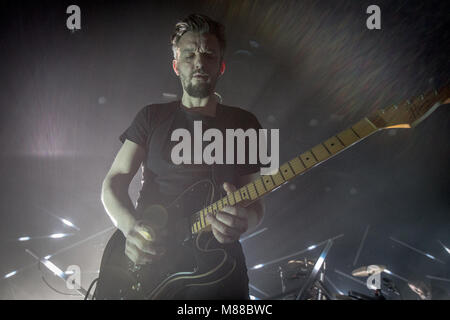 Kopenhagen, Dänemark. 14 Mär, 2018. Die dänische Electronic Rock Band Veto führt ein Live Konzert bei Vega in Kopenhagen. (Foto: Gonzales Foto - Thomas Rasmussen). Credit: Gonzales Foto/Alamy leben Nachrichten Stockfoto