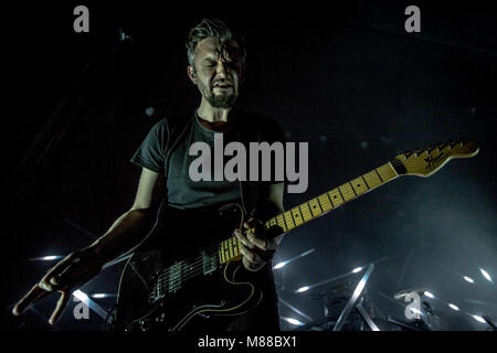 Kopenhagen, Dänemark. 14 Mär, 2018. Die dänische Electronic Rock Band Veto führt ein Live Konzert bei Vega in Kopenhagen. (Foto: Gonzales Foto - Thomas Rasmussen). Credit: Gonzales Foto/Alamy leben Nachrichten Stockfoto