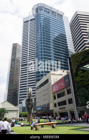 Mitte der Raffles Place, Innenstadt, Zentrum, Singapur Insel (Pulau Ujong), Singapur Stockfoto