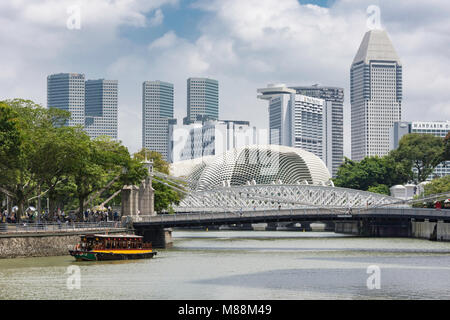 Esplanade Performing Arts Center, Zentralbereich, Marina Bay, Singapur, Singapur Insel (Pulau Ujong) Stockfoto