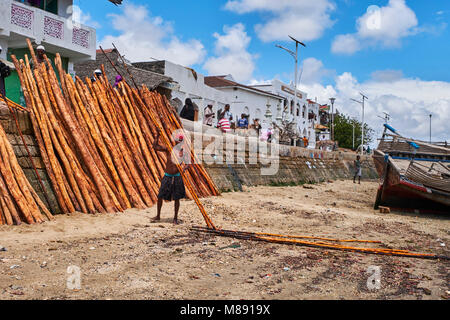 Kenia, Lamu Island, Lamu Stadt, Unesco Weltkulturerbe Stockfoto