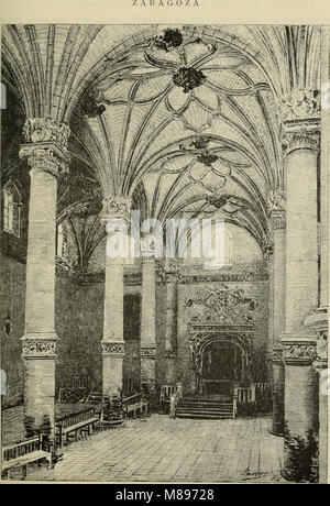 *EspaÃ±a, sus monumentos y artes, su naturaleza e historia* (1884) ist ein spanisches Werk, das die Denkmäler, Kunst, Natur und Geschichte der countryâ erforscht. Sie bietet einen detaillierten Einblick in das kulturelle Erbe, die natürlichen Ressourcen und die historischen Sehenswürdigkeiten von Spainâ. Stockfoto