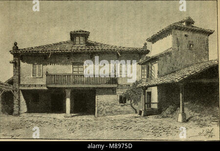 „EspaÃ±a, sus monumentos y artes, su naturaleza e historia“ (1884) ist ein spanisches Werk, das die Denkmäler, Künste, Natur und Geschichte Spaniens umfasst. Das Buch beleuchtet Spaniens kulturelles Erbe, architektonische Wahrzeichen und natürliche Schönheit. Stockfoto