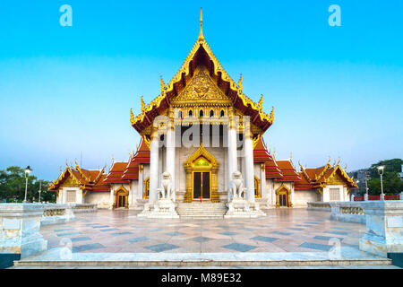 Die Bangkok Marmor-tempel, Wat Benchamabophit Dusit wanaram. Bangkok, Thailand. Stockfoto