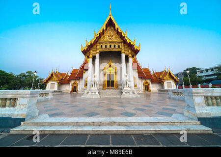 Die Bangkok Marmor-tempel, Wat Benchamabophit Dusit wanaram. Bangkok, Thailand. Stockfoto