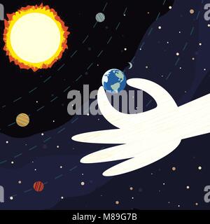 Poster zum Erdtag. Stock Vektor
