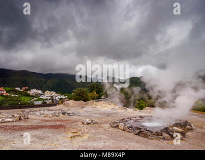 Caldeiras das Furnas, heiße Quellen in Furnas, Sao Miguel, Azoren, Portugal Stockfoto