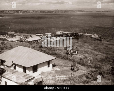 1940 East Africa - Blick auf den Hafen von Mombasa Kenia Stockfoto