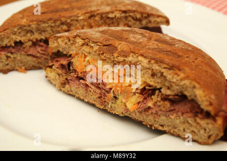 Pastrami Sandwich Stockfoto