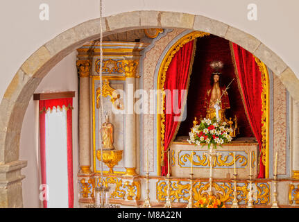 Kirche von Santo Cristo, Interieur, Graciosa, Azoren, Portugal Stockfoto