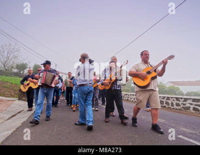 Cortejo do Espirito Santo, Heiliger Geist fest Prozession, Sao Jorge Island, Azoren, Portugal Stockfoto