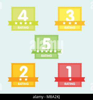 Rating Label, Sternen, Vektor, Abbildung Stock Vektor