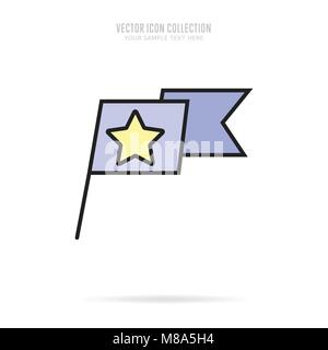 Auszeichnungen Symbole mit Schatten isoliert Stock Vektor