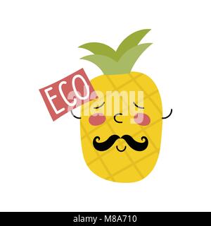 Organic Food label. Logo für veganes Menü Stock Vektor