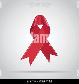 Red Ribbon isoliert Stock Vektor