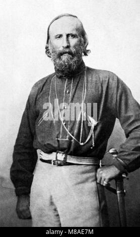 Giuseppe Garibaldi (1807-1882). Porträt des italienischen General und Politiker c 1861. Stockfoto