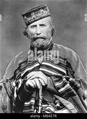 Giuseppe Garibaldi (1807-1882). Porträt des italienischen General und Politiker, 1866. Stockfoto