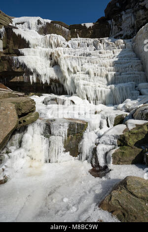 Eiszapfen an Kinder, Kinder Scout Stockfoto