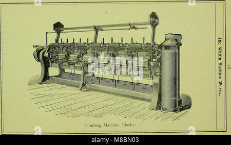 Beschreibender Katalog mit Anweisungen für die Einrichtung, Pflege und Verwendung von Kämmen Maschinen durch in Maschine arbeitet hergestellt - Hersteller von Baumwolle Maschinen, Whitinsville, Mass., USA (1902) (14594591728) Stockfoto