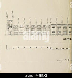 Designs für die vorgeschlagene neue Häuser des Parlaments - bestehend aus vier Pläne, vier geometrischen Höhen, eine Längs- und Querprofile, mit zwei Ansichten, auf die Hälfte der (14578584258) reduziert Stockfoto