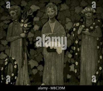 Fritz Erler - Rechter Flügel eines Wandbildes im Haus Meirowsky in Köln, 1909 Stockfoto